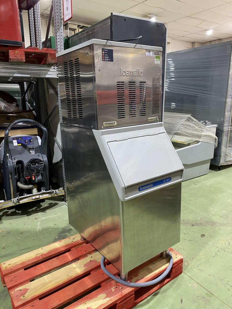 Jégkásagép Icematic F120 + D101 tartály; jéggép – termékfotó elölnézet