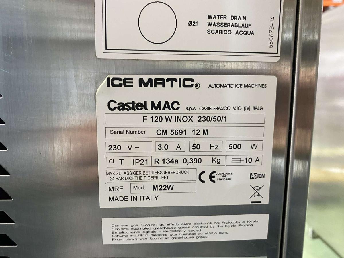 Jégkásagép Icematic F120 + D101 tartály; jéggép – termékfotó (11. kép)